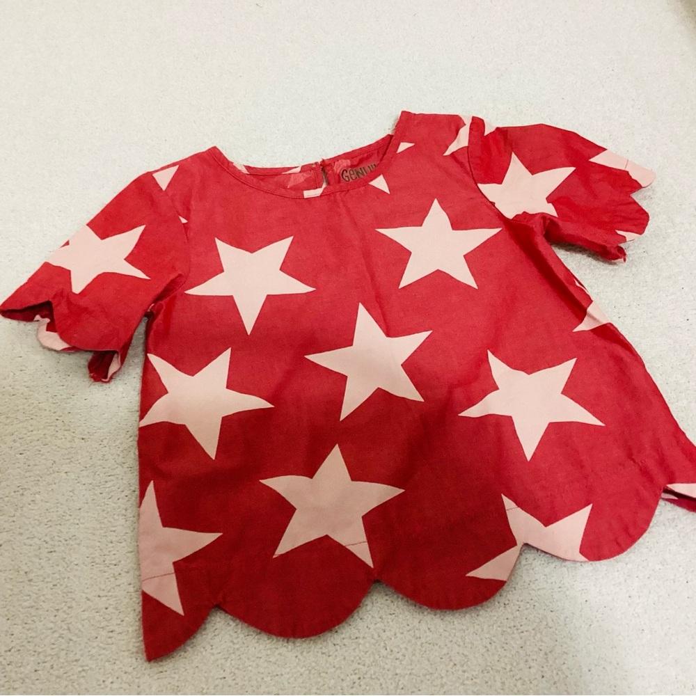 Red Star-Spangled Shirt Perfect for 4th of July Celebrations